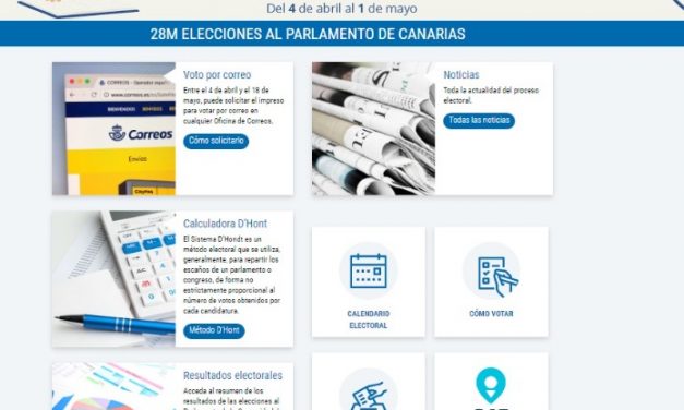 El Gobierno publica la web informativa para las elecciones al Parlamento de Canarias del 28 de Mayo
