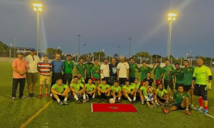 Dos equipos de jugadores marroquíes disputan un amistoso en la Ciudad Deportiva de Maspalomas