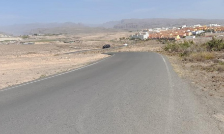 La carretera entre El Tablero y El Calderín, un peligro