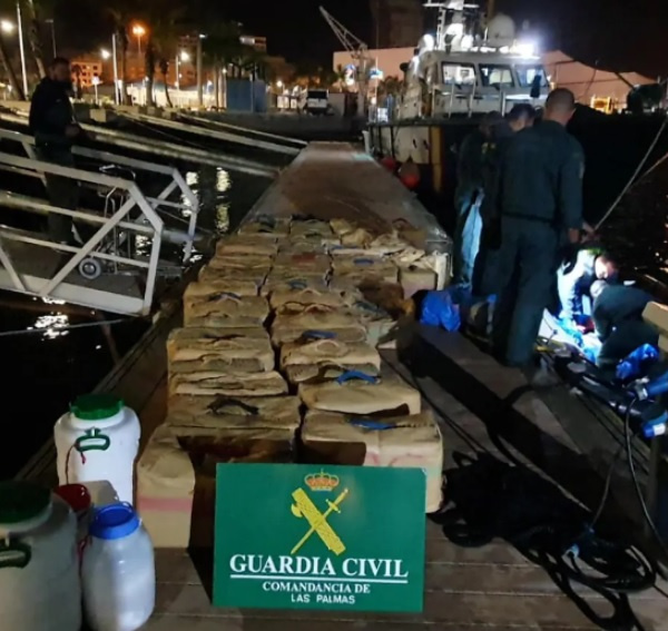 Mas de dos toneladas de hachís, procedentes de Marruecos, interceptadas por la Guardia Civil en Gran Canaria