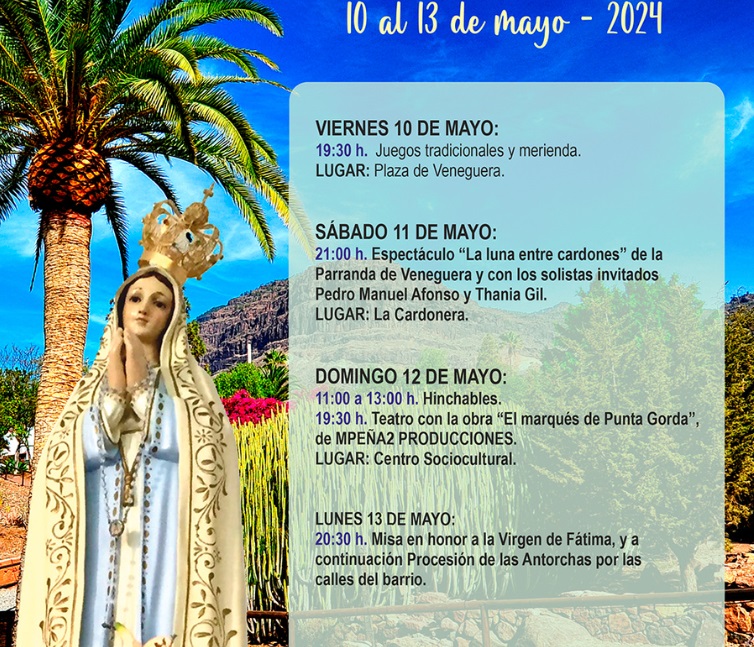 Tradición, cultura y ocio en Veneguera del 10 al 13 de mayo