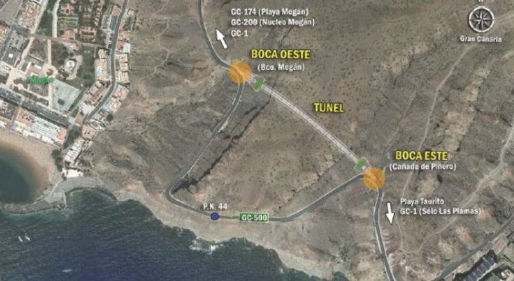 Obras Públicas aprueba el proyecto de construcción del túnel de Mogán para reabrir la GC-500