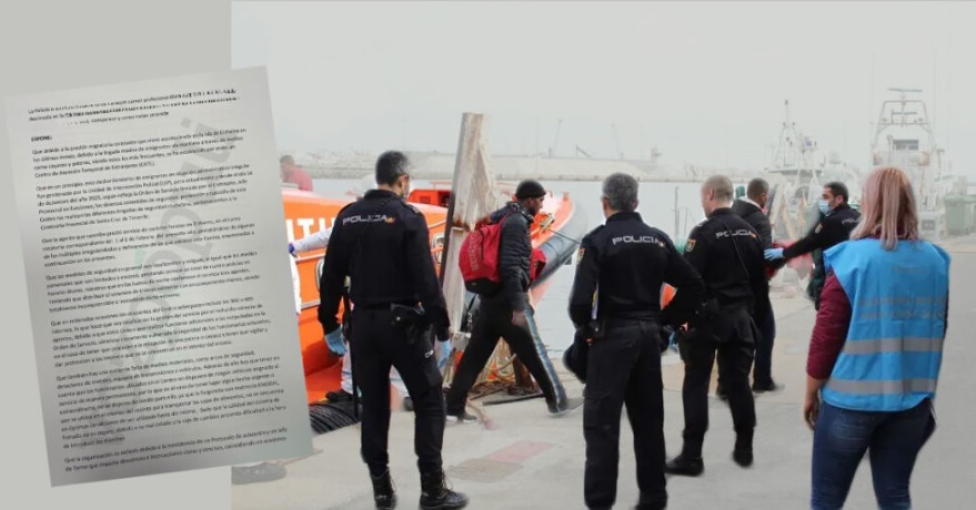 La carta de una policía sobre la llegada masiva de inmigrantes a Canarias: «La organización es nefasta»