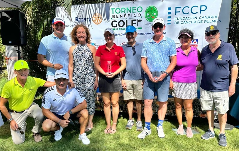 Gran participación en el I Torneo Benéfico de Golf Rotarios Maspalomas-Fundación Canaria Cáncer de Pulmón