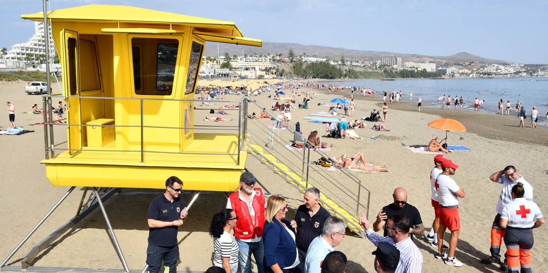 8 nuevas torretas para vigilancia en las playas de Maspalomas