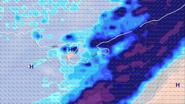 Previsión de grandes lluvias en Maspalomas desde esta noche