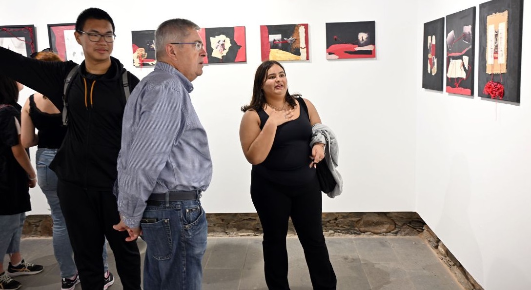 Exposición de estudiantes de los IES Amurga y Támara contra la violencia de género