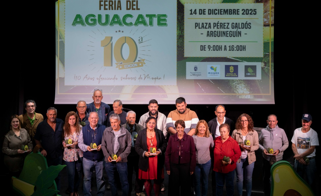 Reconocimiento a 30 agricultores de Mogán por el décimo aniversario de la Feria del Aguacate