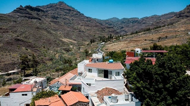 Vista del barrio de El Horno en el Barranco de Arguineguín