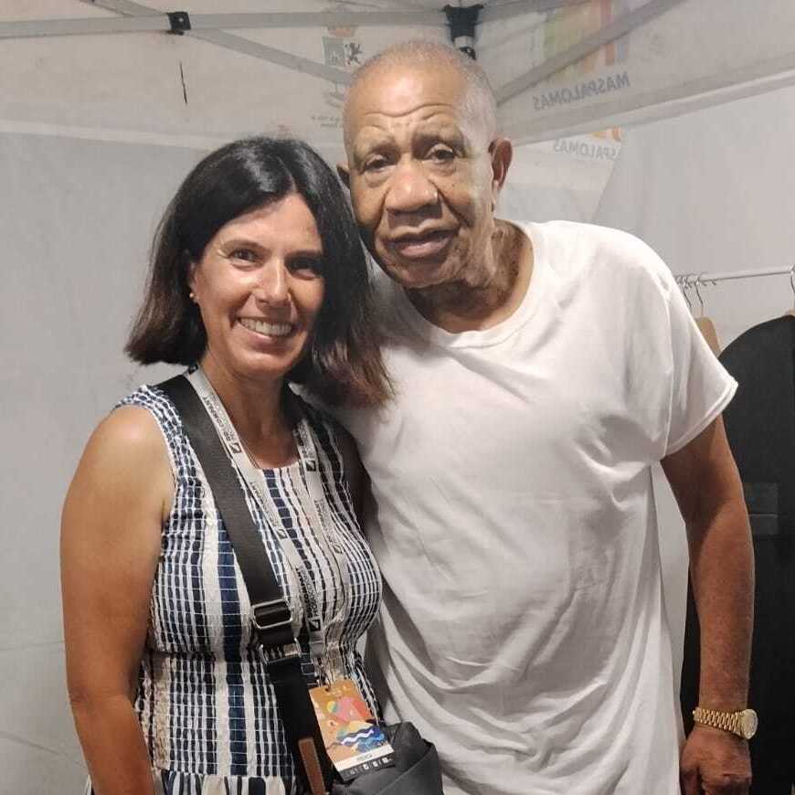 Loly Hernández junto a Lenny Williams en el Maspalomas Soul Festival