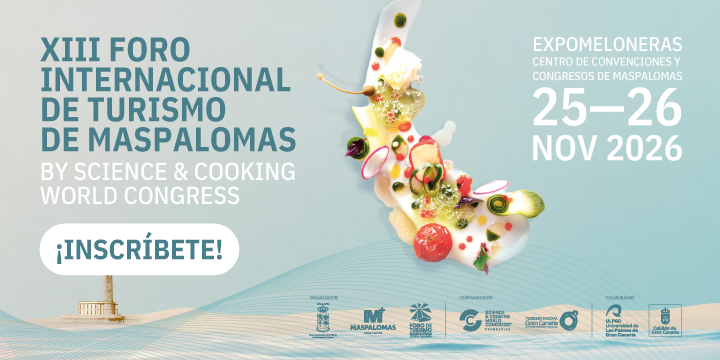 Anuncio del XIII Foro Internacional de Turismo de Maspalomas, del 25 al 26 de noviembre de 2026 en ExpoMeloneras.